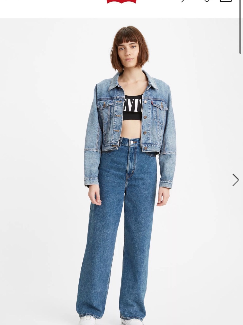 Levi's Wide-Leg High-Rise Jeans in Classic Blue